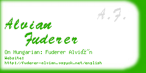 alvian fuderer business card